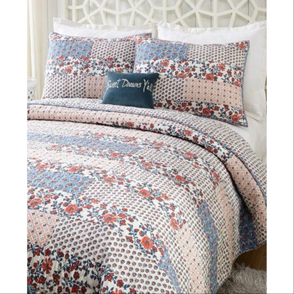 Jessica Simpson Tallulah Floral Quilt KING Sham SINGLE